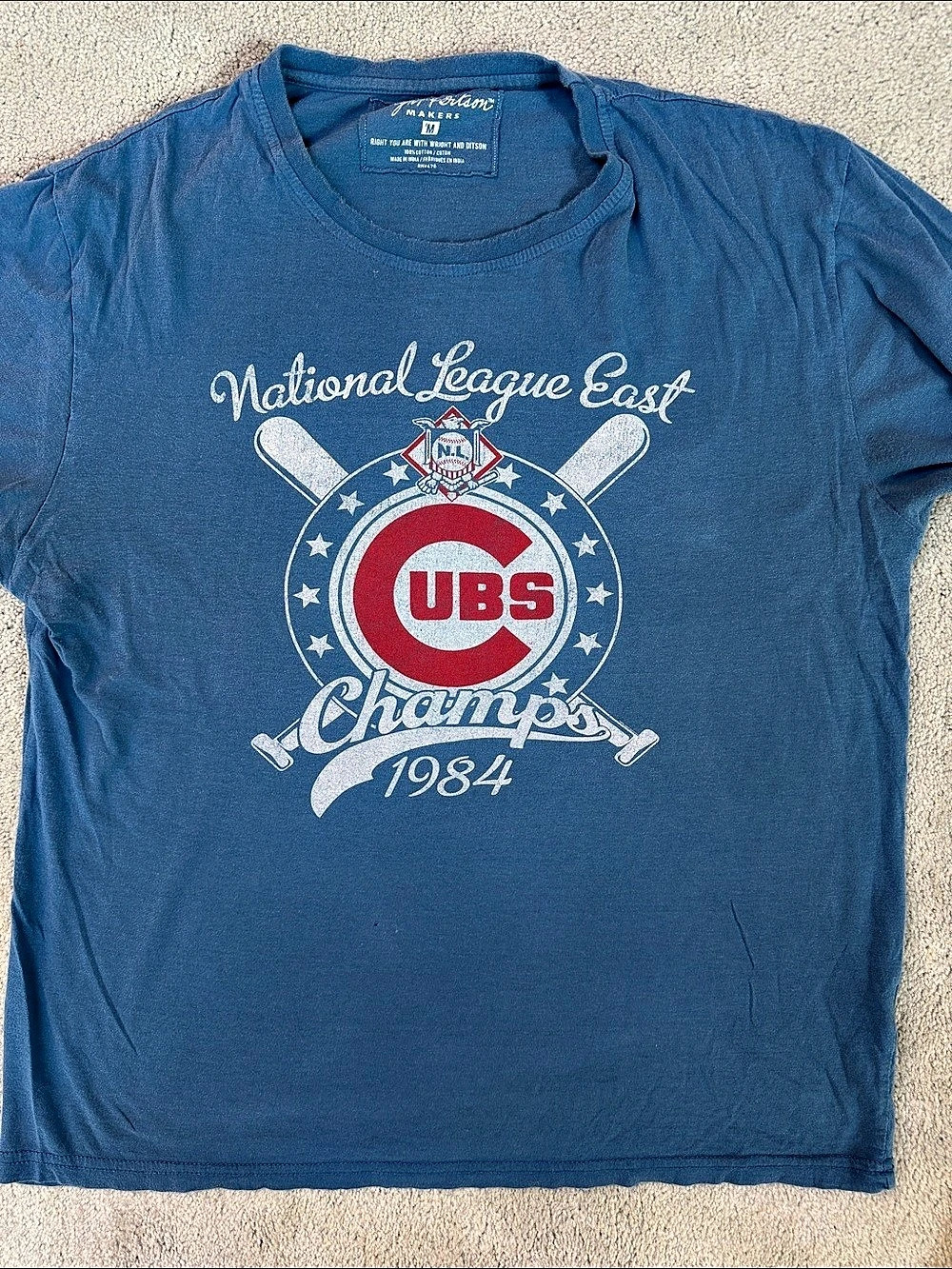 Wright & Dotson Chicago Cubs 1984 National League East Champions Shirt Medium